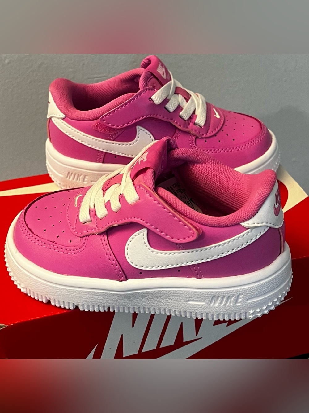 ✨(NEW) Nike Force 1 Low Easy-On 'Playful Pink', TD Size 6C✨